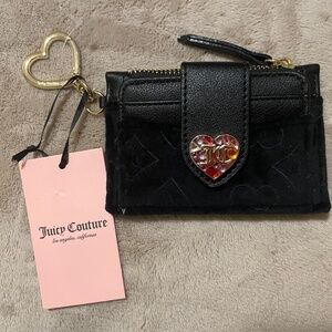 NEW Juicy Couture Black Glitz Out Tab Elongated CC Wallet